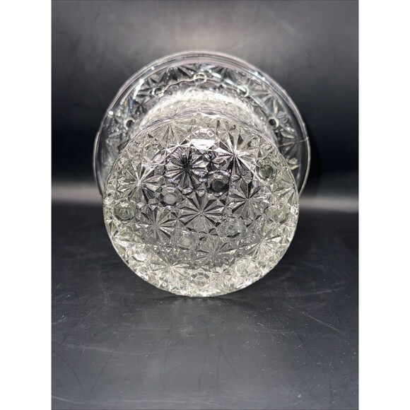 Vintage Fenton Daisy Button Clear Glass Top Hat Glassware - Picture 5 of 7